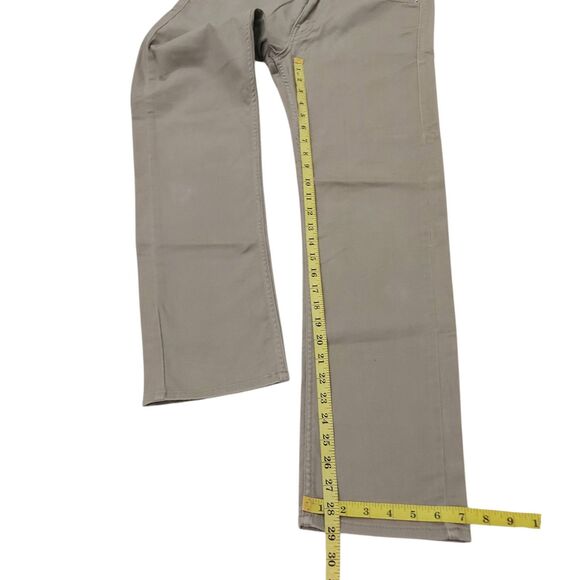 Levi's Warm Jeans Mens 28x29 Brown Cotton Blend Straight Soft 505 Work Outdoor - Picture 12 of 13